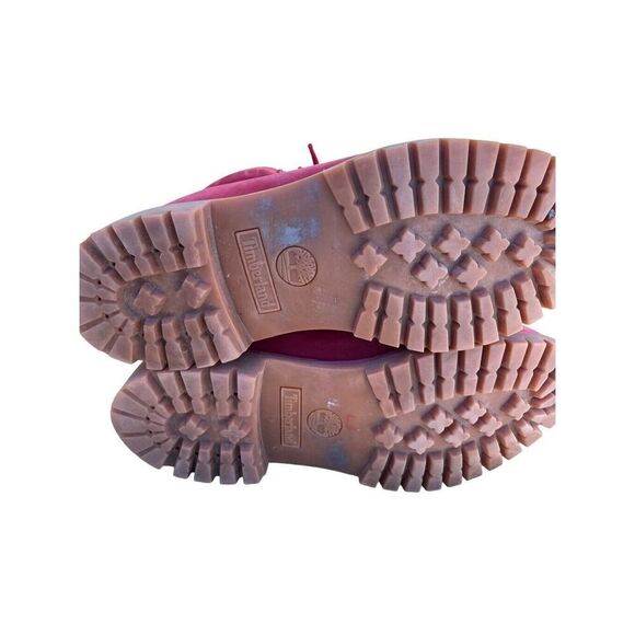 Timberland Men's Size 9M Premium 6" WP Red Nubuck Leather Work Hiking Boots - Picture 6 of 15